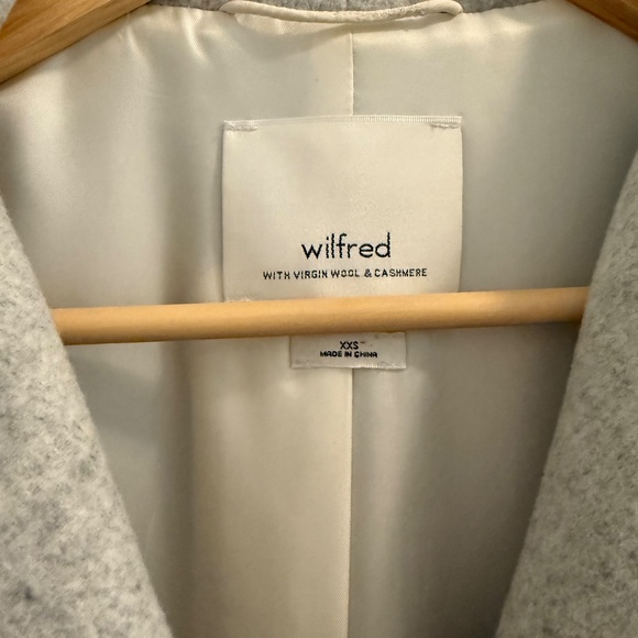 WILFRED Tie Belt Cocoon Wool Short Coat - Picture 2 of 2